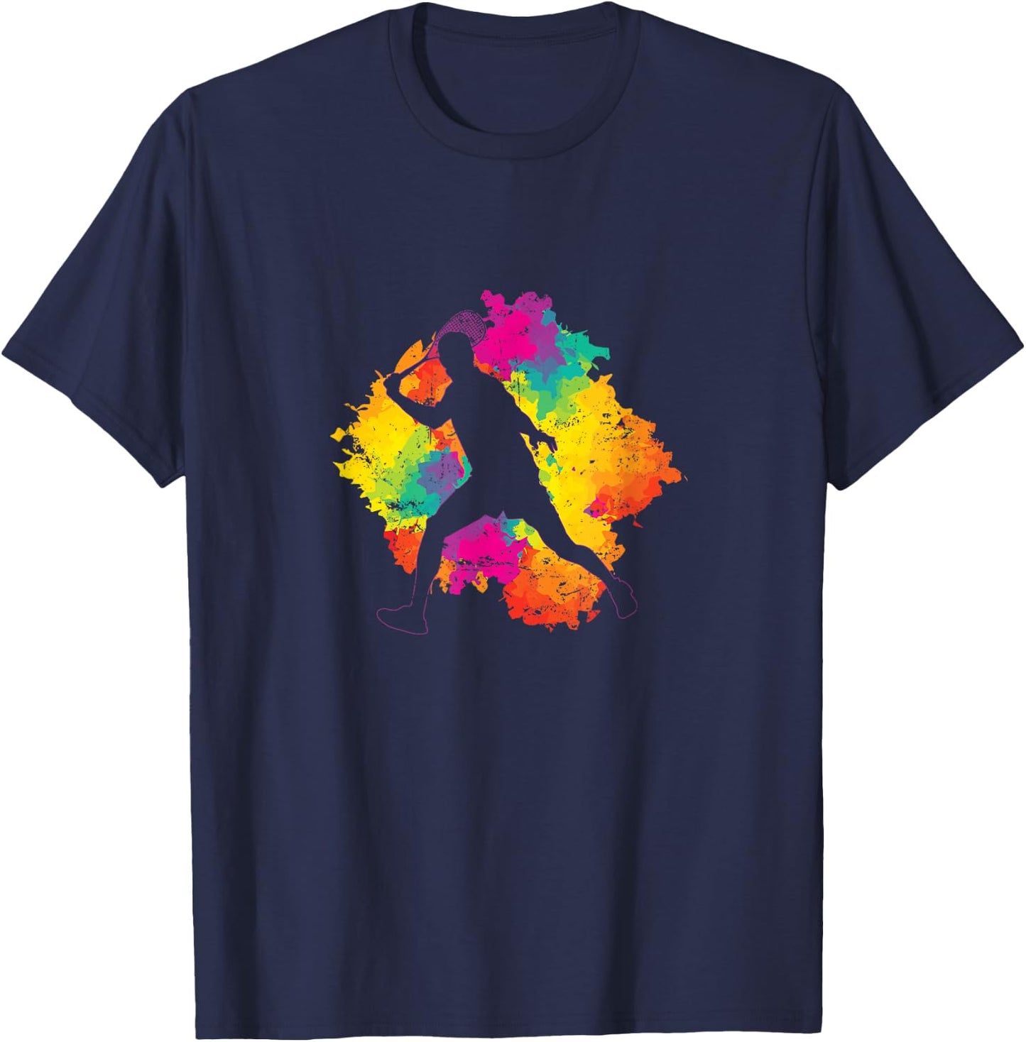 Focused Squash Player Ready T-Shirt - T-Shirt | Navy