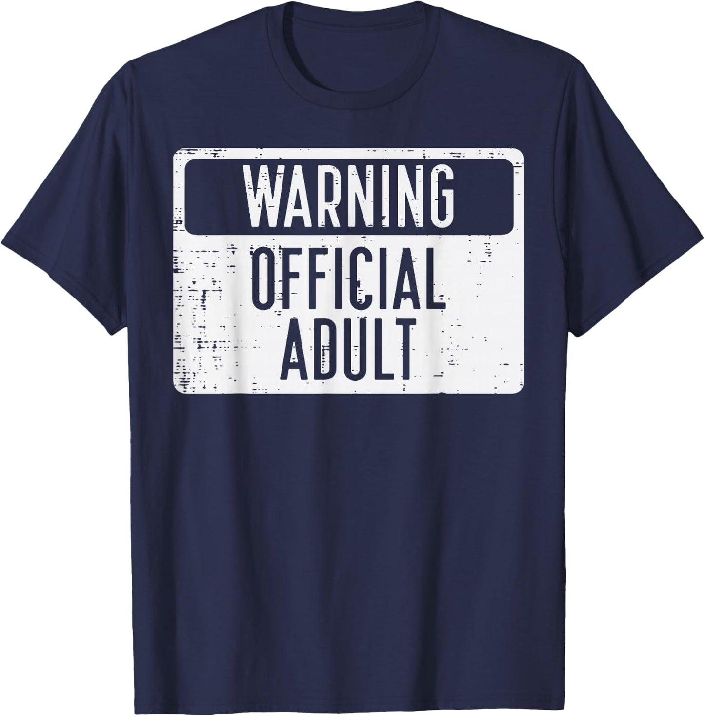 18th Birthday Warning Official Adult 18 Years Old Women Men T-Shirt - T-Shirt | Navy