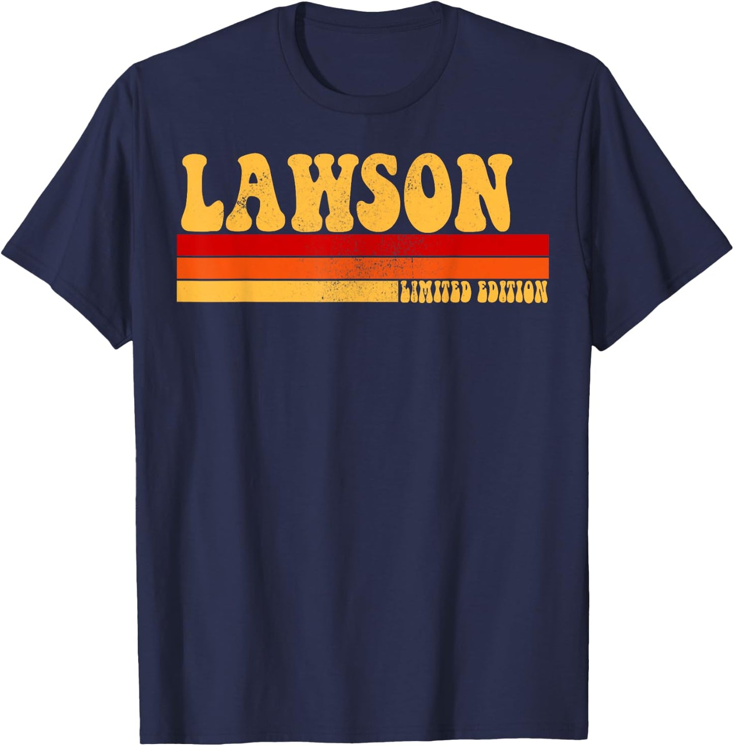 LAWSON Name Personalized Idea Men Retro Vintage LAWSON T-Shirt - T-Shirt | Navy