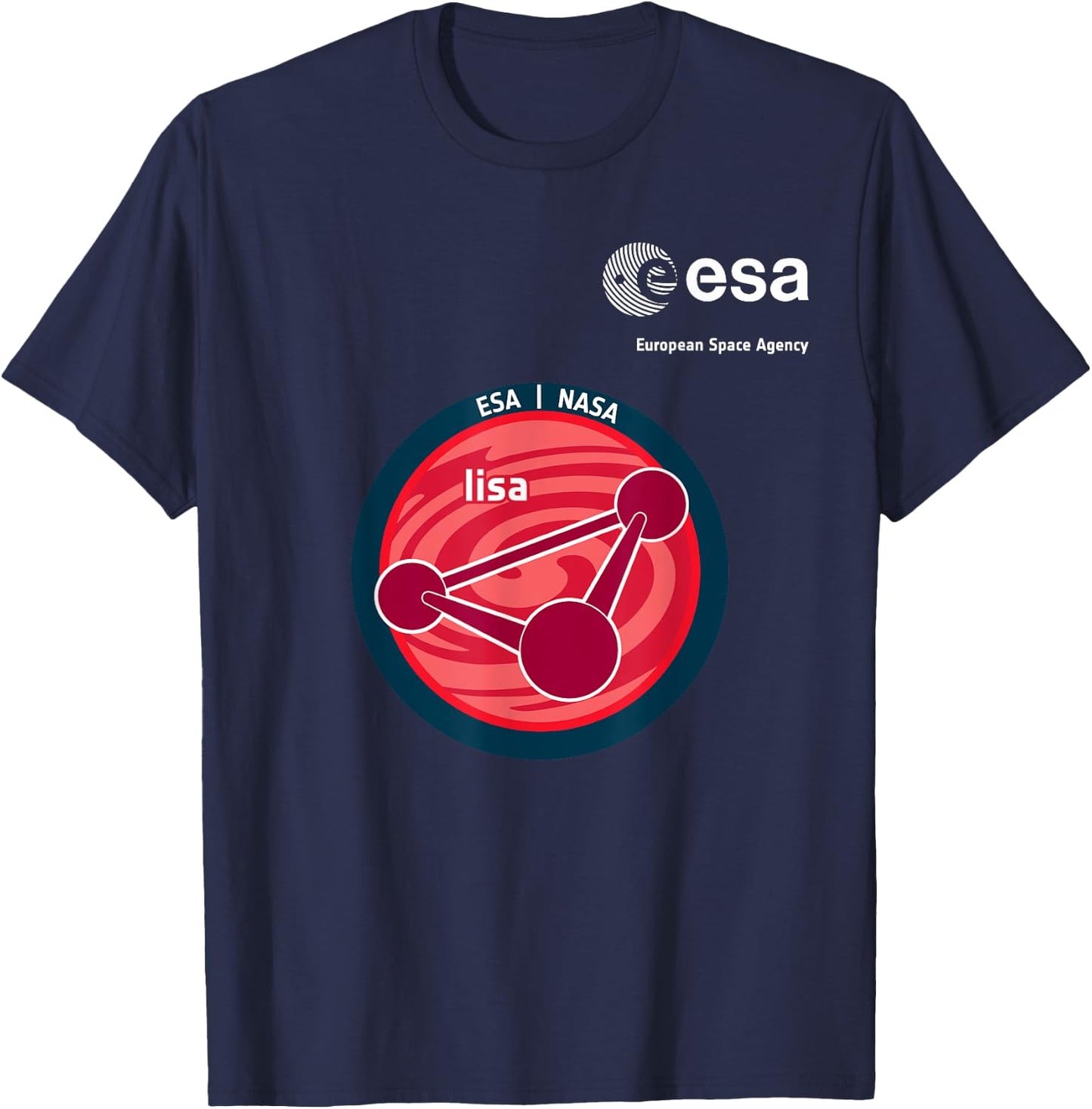ESA European Space Agency Mission lisa Patch T-Shirt - T-Shirt | Navy