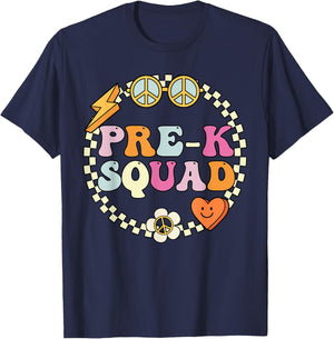 Pre k Teacher Shirt & Girls, Kids Pre-k Squad T-Shirt - T-Shirt | Navy