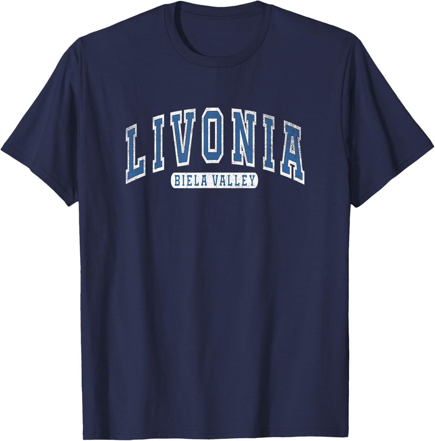Teamzad Livonia Varsity Dayz Mountains Nature Camping Gamer Gift , Small, Black T-Shirt - T-Shirt | Navy