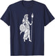 Athena Greek Mythology Design T-Shirt - T-Shirt | Navy