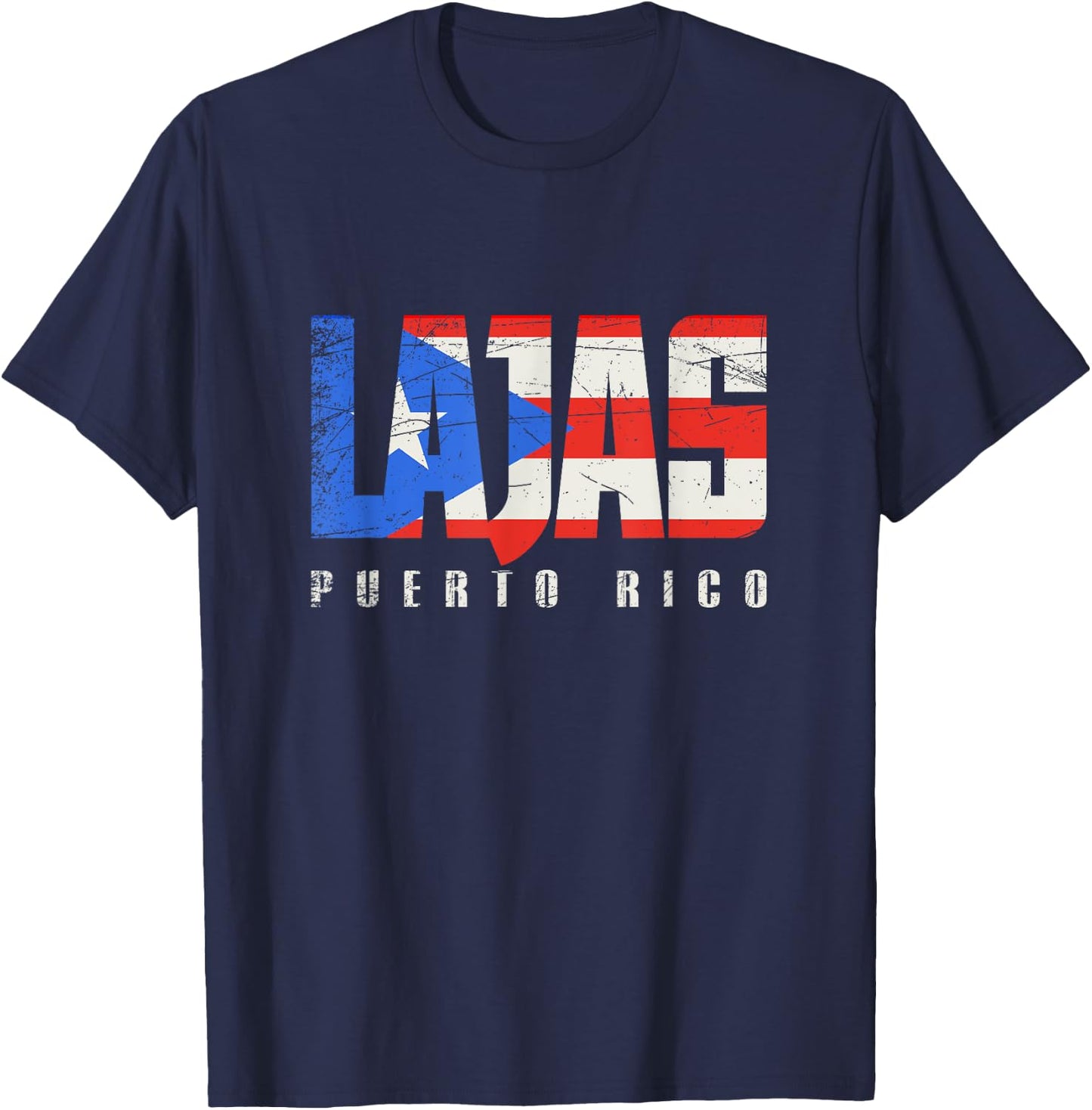 Lajas Puerto Rico, Puerto Rican flag T-Shirt - T-Shirt | Navy