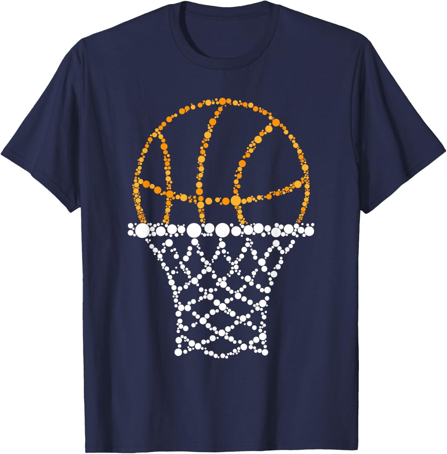 Basketball Dots Happy Dot Day For Kids Man Woman T-Shirt - T-Shirt | Navy