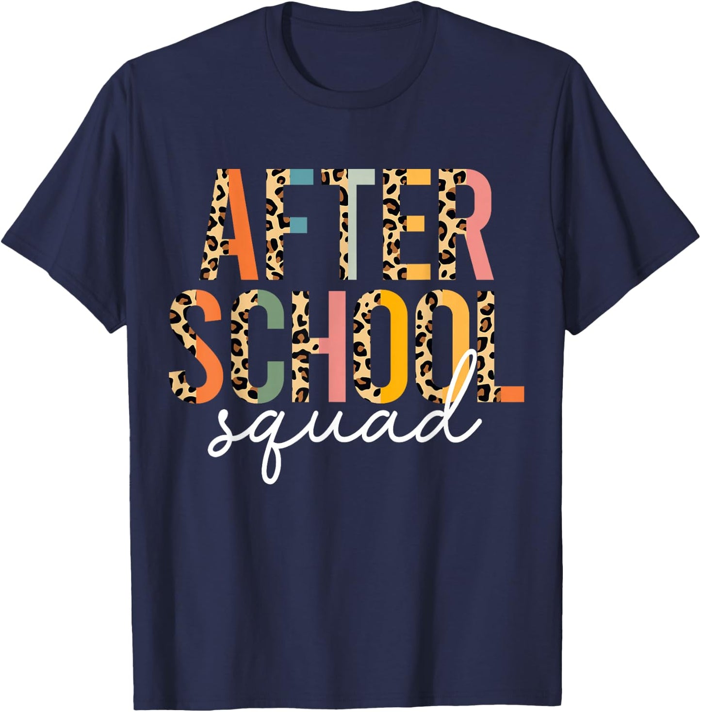 After School Squad Cute After School Program Staff T-Shirt - T-Shirt | Navy