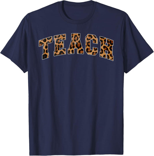 Teach Funny Teacher Inspirational Varsity Style Cougar Men Women T-Shirt - T-Shirt | Navy