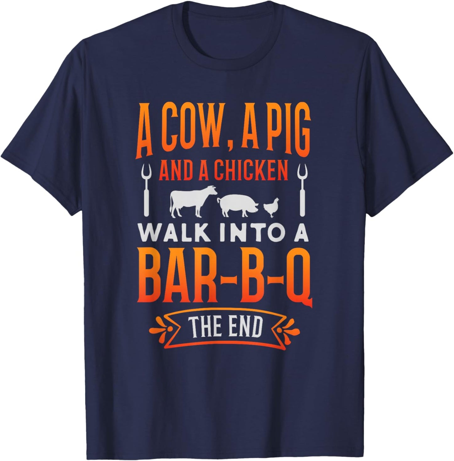 Barbecue BBQ Joke Gift Grill Master Chef Small T-Shirt - T-Shirt | Navy