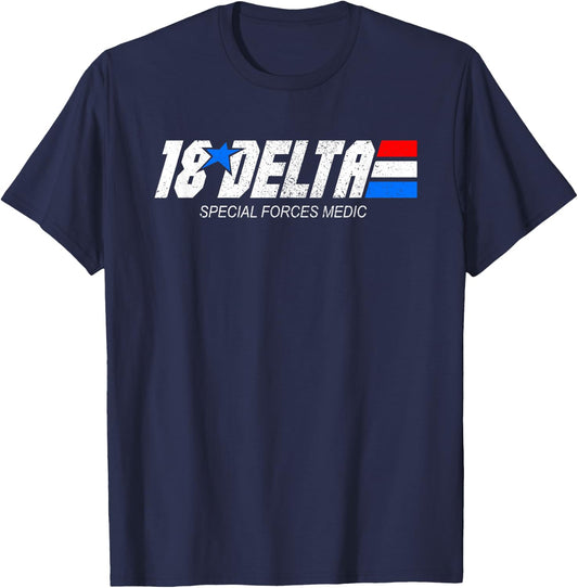 18-Delta Special Forces Medic Vintage MOS T-Shirt - T-Shirt | Navy