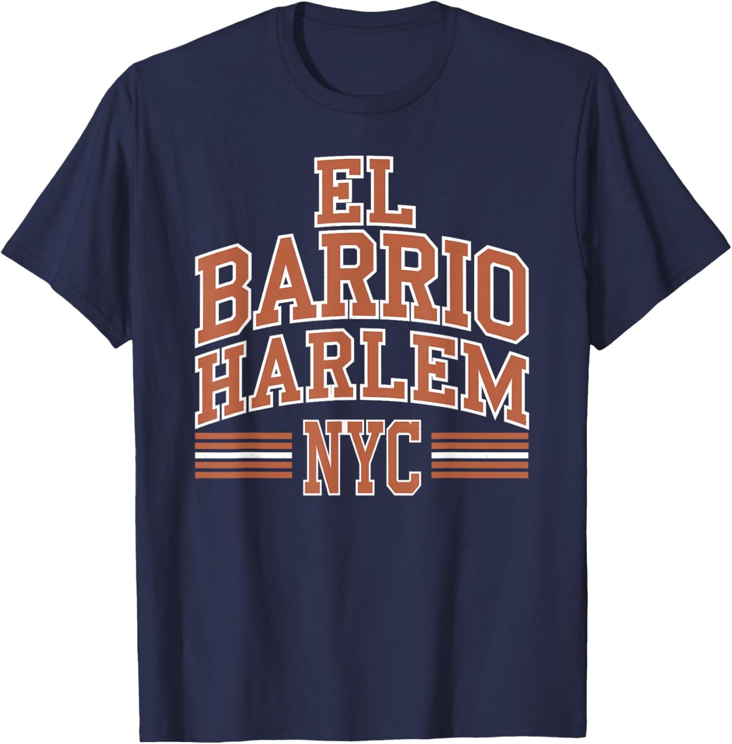 El Barrio Harlem NYC Retro Vintage 212 Puerto Rico Gym Sport T-Shirt - T-Shirt | Navy