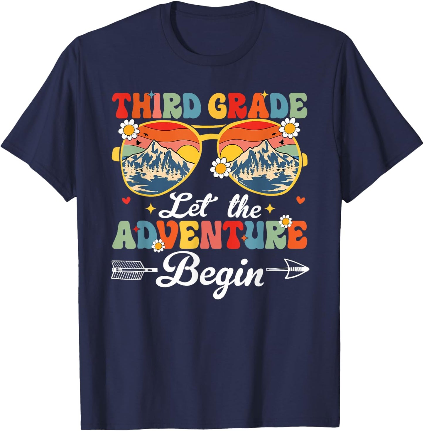 Let the 3rd Grade Adventure Begin Third Grade Teacher T-Shirt - T-Shirt | Navy