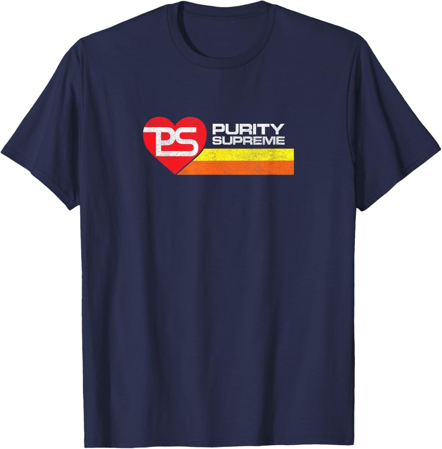 Purity Supreme Classic 1980s Funny Retro Supermarket Vintage T-Shirt - T-Shirt | Navy