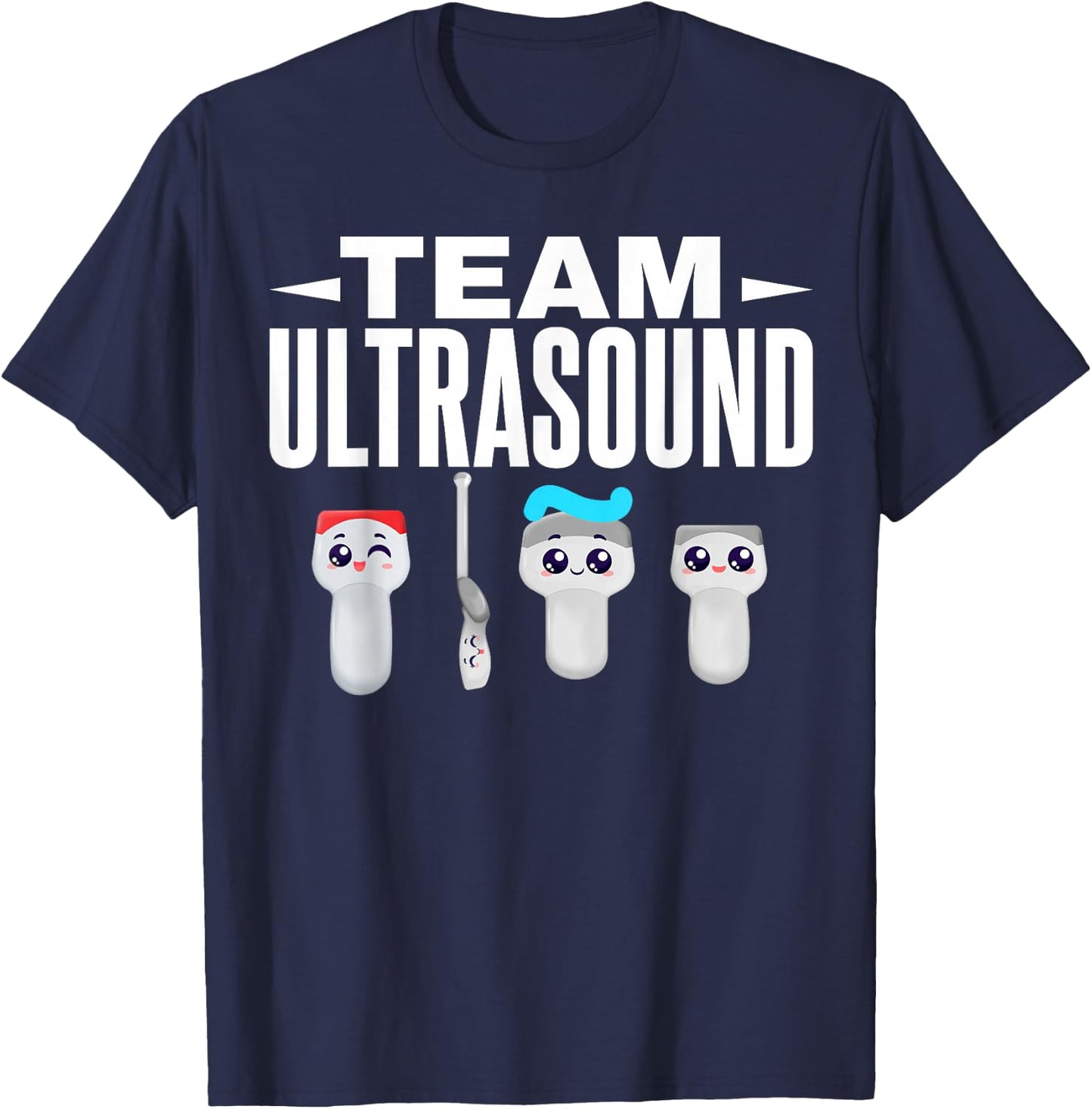 Sonographer Team Ultrasound Sonography Technician , Small, Black T-Shirt - T-Shirt | Navy