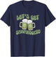 Groovy Let's Get Shammered Funny St Patrick's Day Shamrock T-Shirt - T-Shirt | Navy