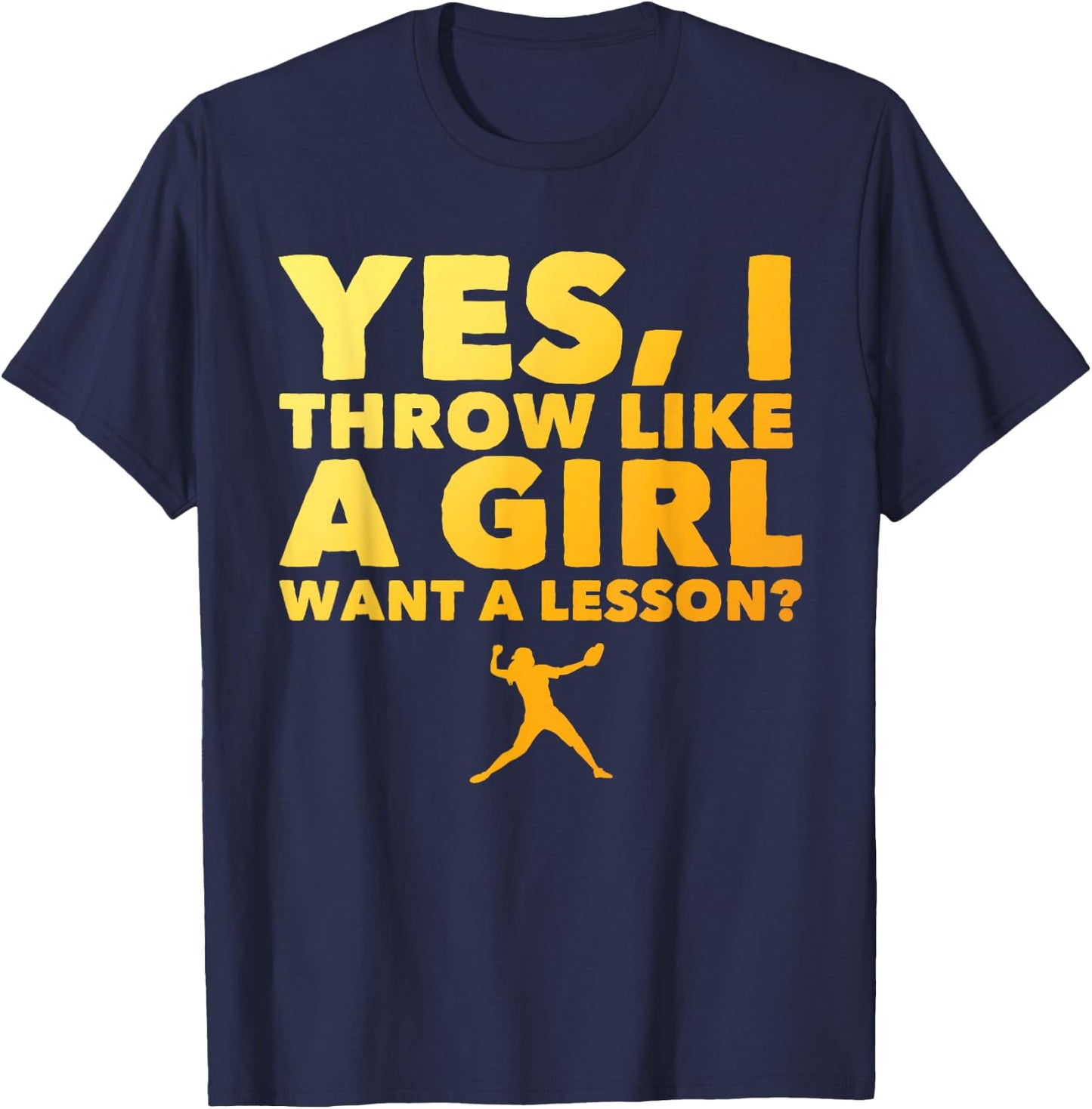 Cool Softball Design Girls Pitcher Softball Player T-Shirt - T-Shirt | Navy