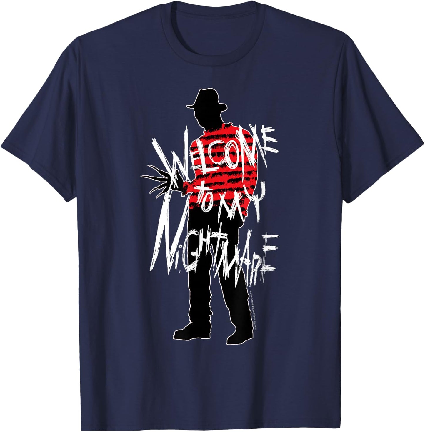 A Nightmare On Elm Street Freddy Welcome to My Nightmare T-Shirt - T-Shirt | Navy