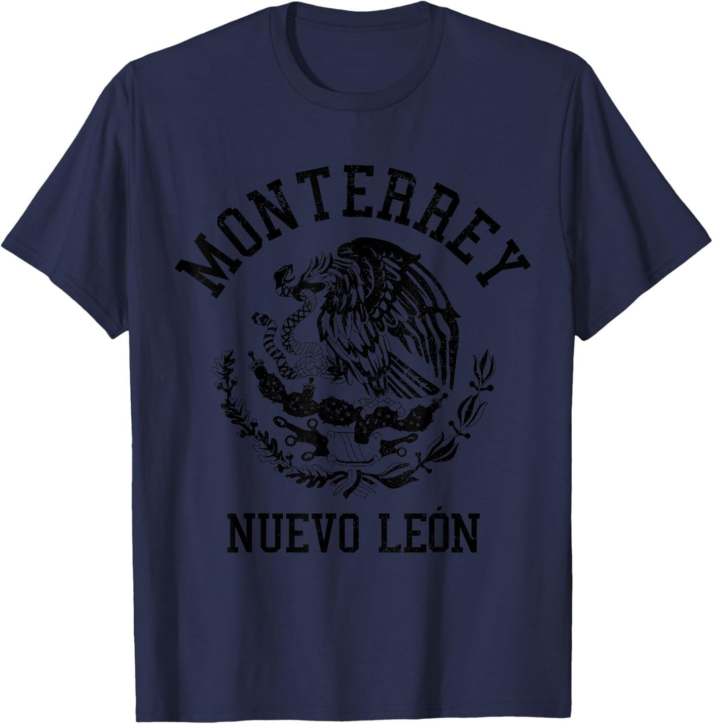 Monterrey Nuevo Leon Mexico Pride Mexican T-Shirt - T-Shirt | Navy