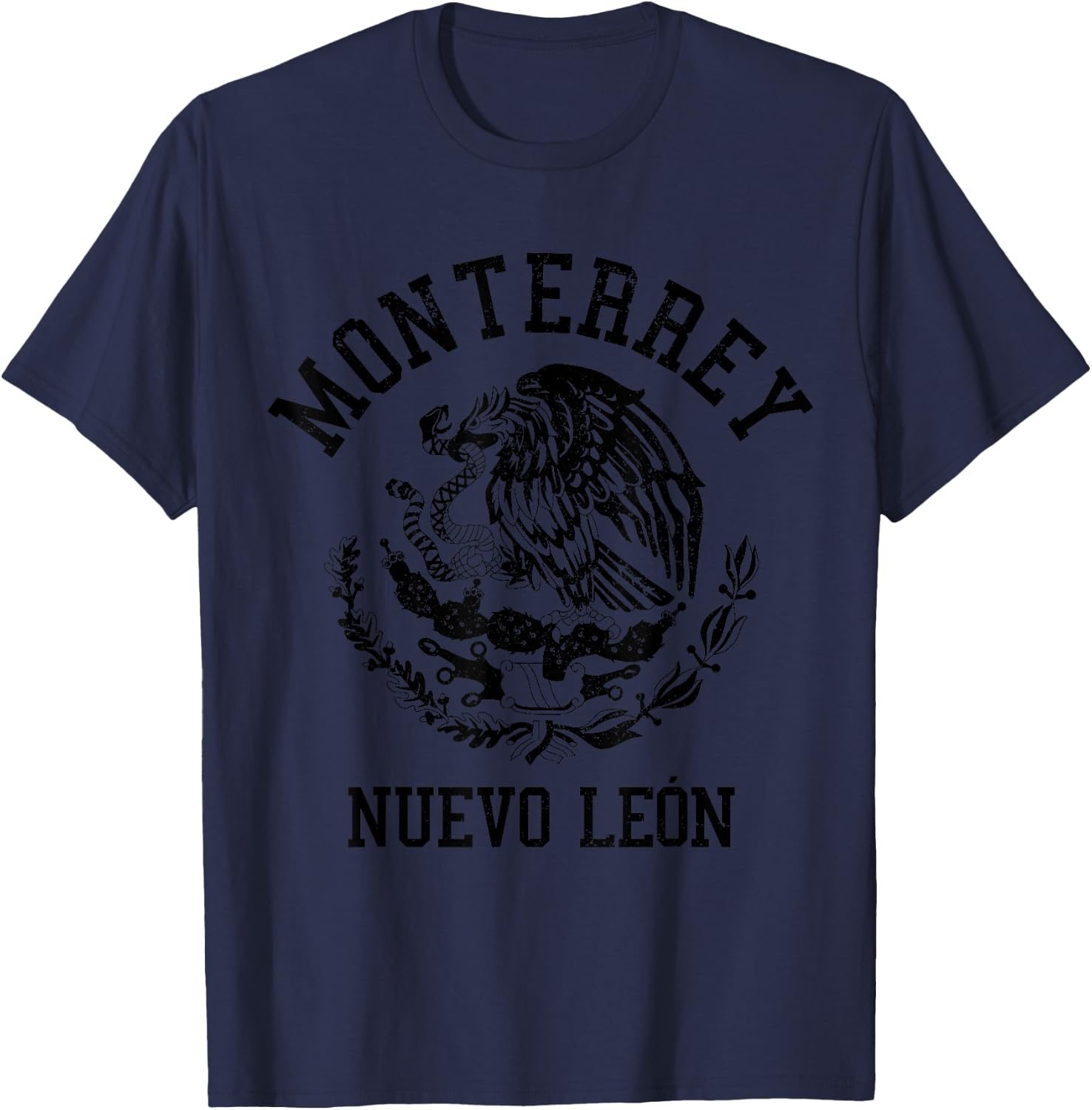 Monterrey Nuevo Leon Mexico Pride Mexican T-Shirt - T-Shirt | Navy