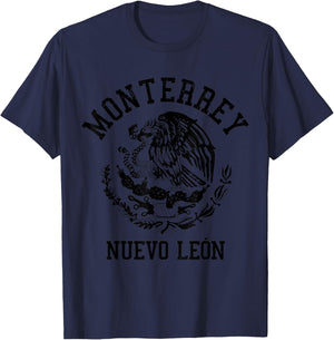 Monterrey Nuevo Leon Mexico Pride Mexican T-Shirt - T-Shirt | Navy