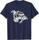 Super Mario Bros 3 Dry Bones Spooky Skeleton Front & Back T-Shirt - T-Shirt | Navy