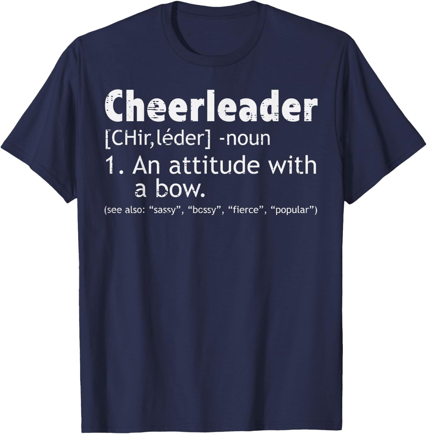 Cheerleader Definition Cheerleading Women Girls Kids Men T-Shirt - T-Shirt | Navy