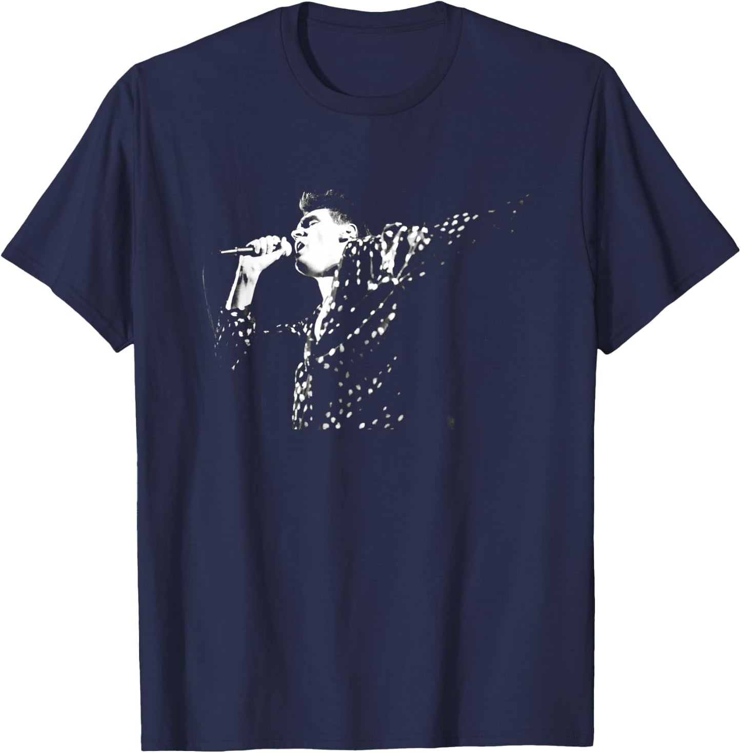 Morrissey of The Smiths Live 1985 by Stephen Wright T-Shirt - T-Shirt | Navy