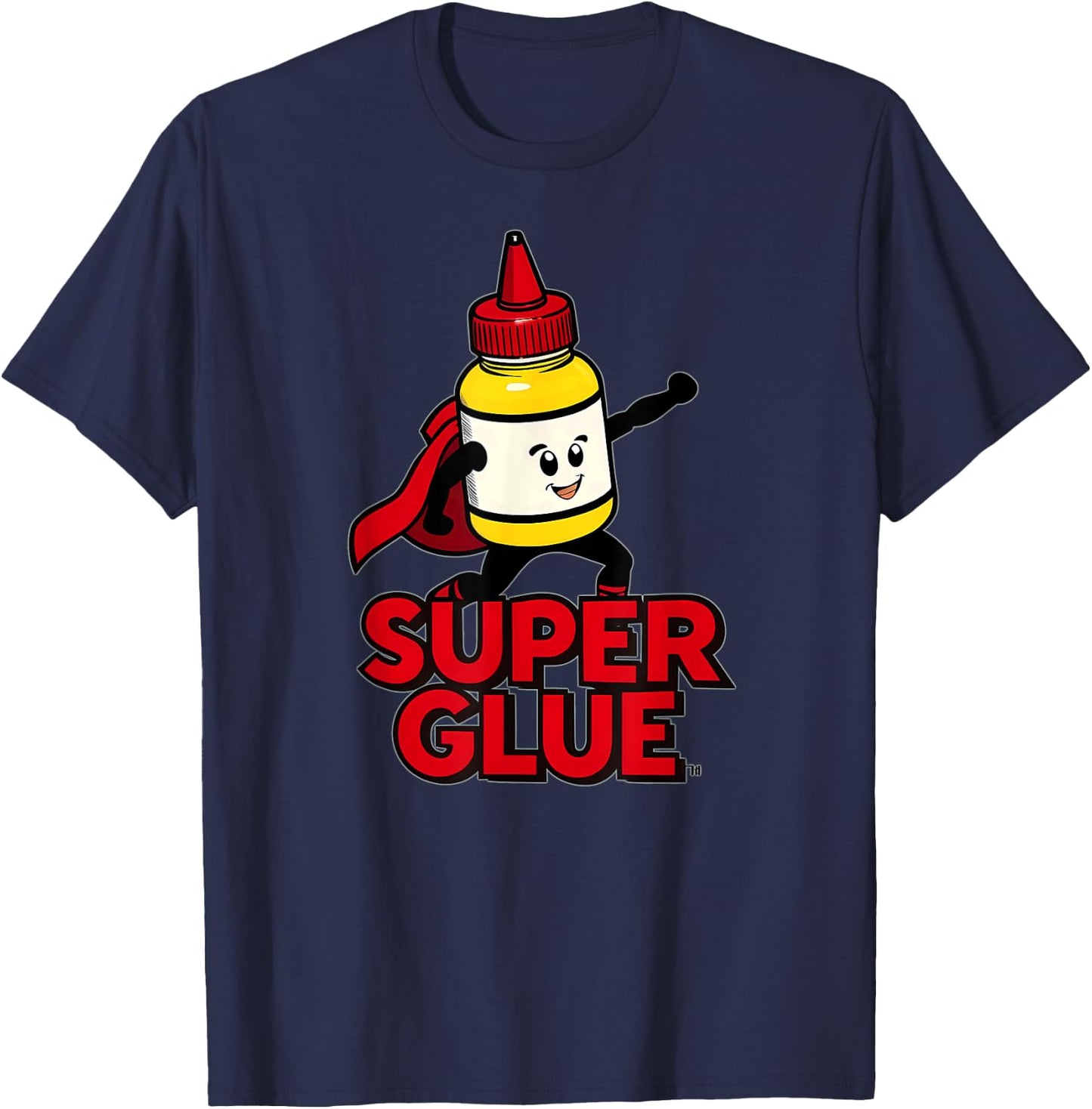 Superhero Super Glue Halloween Costume T-Shirt - T-Shirt | Navy