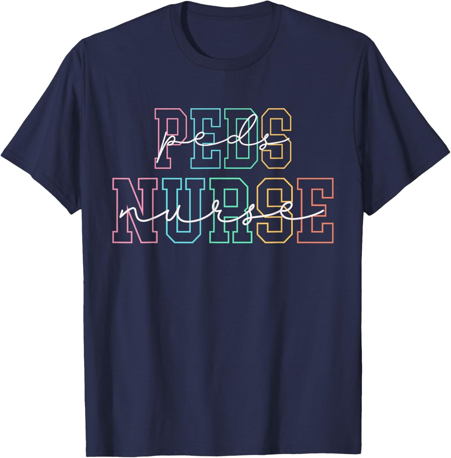 Pediatric Peds PICU Nurse T-Shirt - T-Shirt | Navy