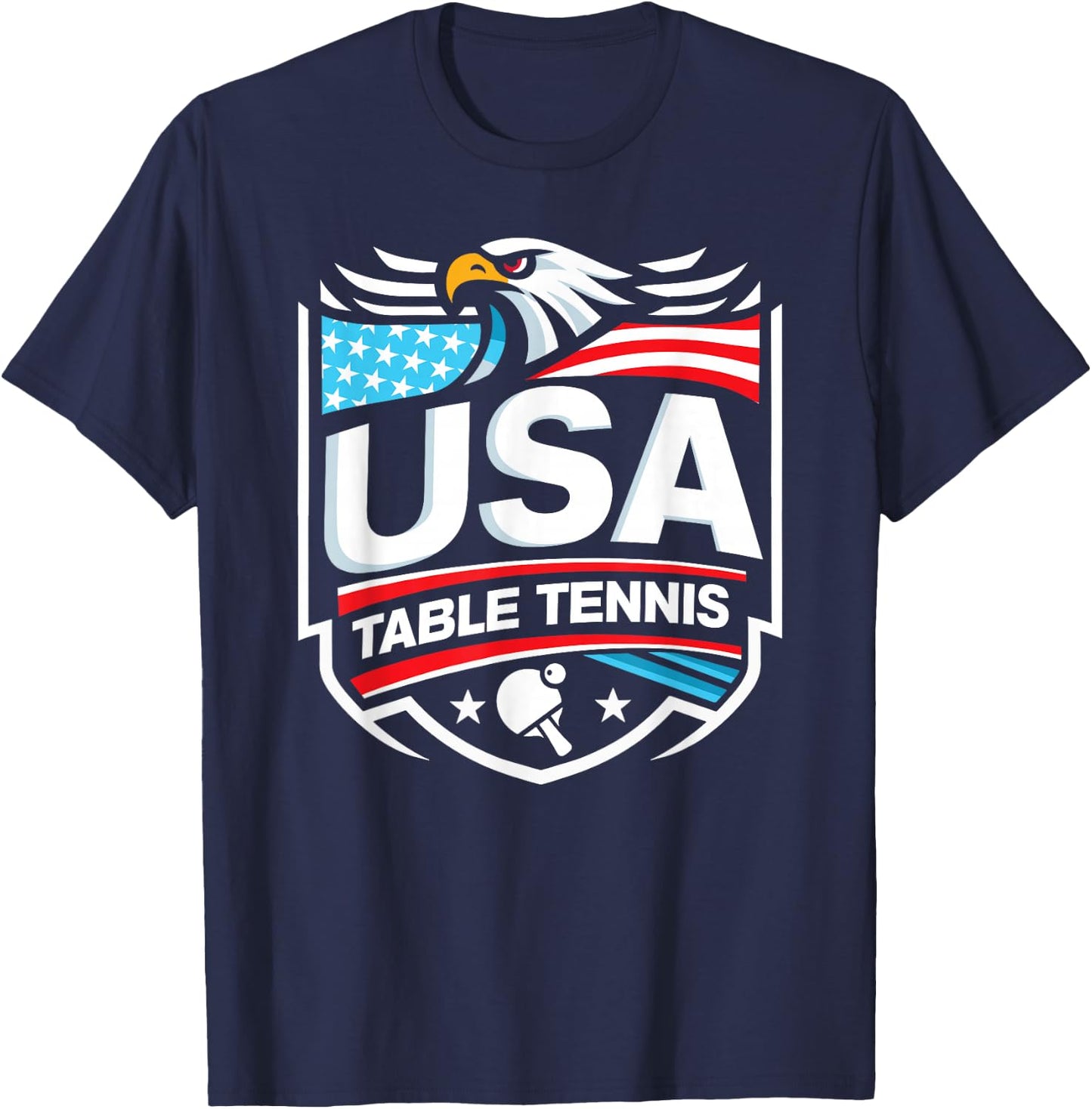 USA Table Tennis T-Shirt - T-Shirt | Navy