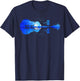 Men Disc Golf Frisbee Golfer Sunset Guitar Guitarist Golfing T-Shirt - T-Shirt | Navy