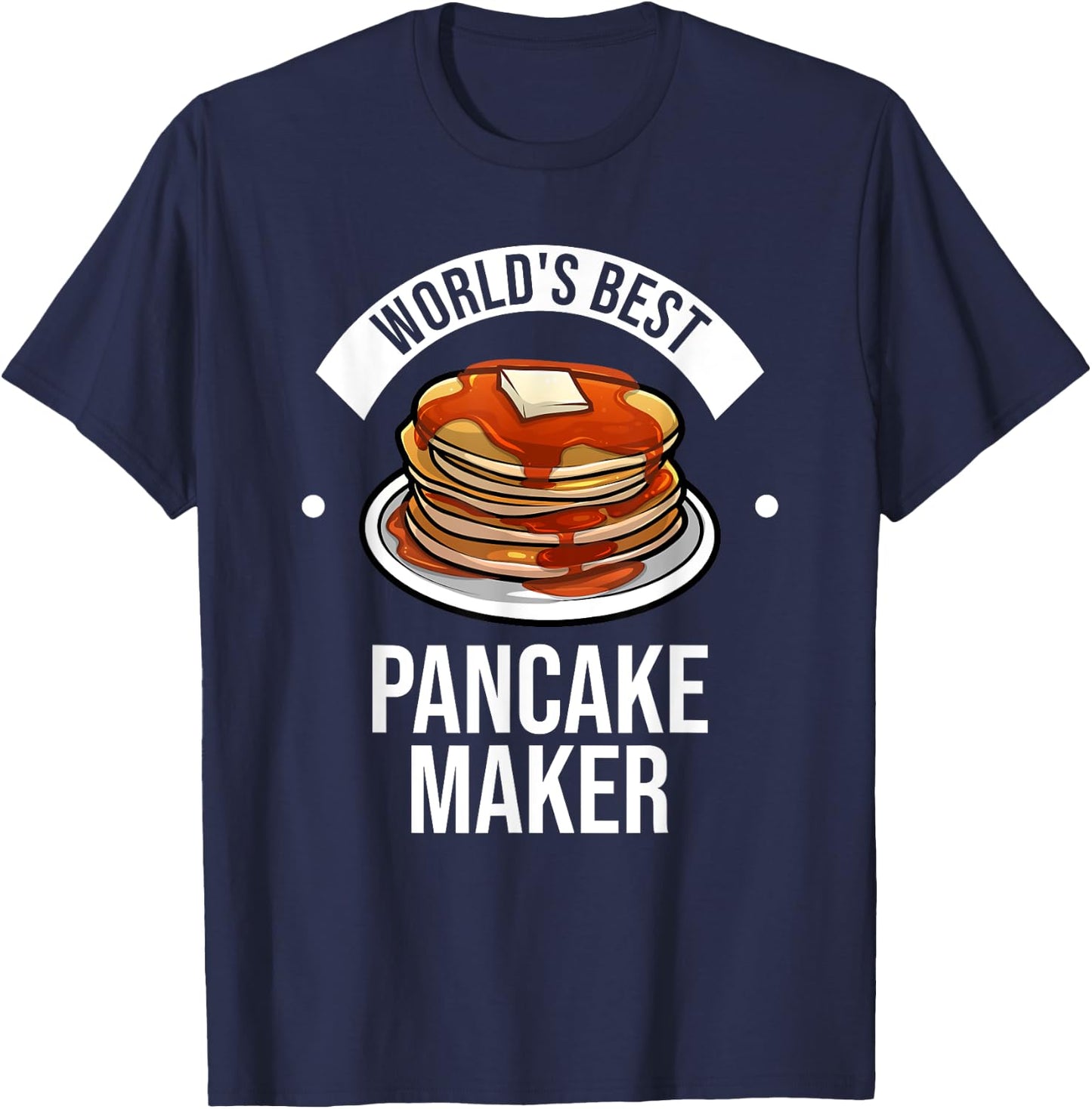 Cute Pancake Design Women Pancake Maker Dessert Food T-Shirt - T-Shirt | Navy