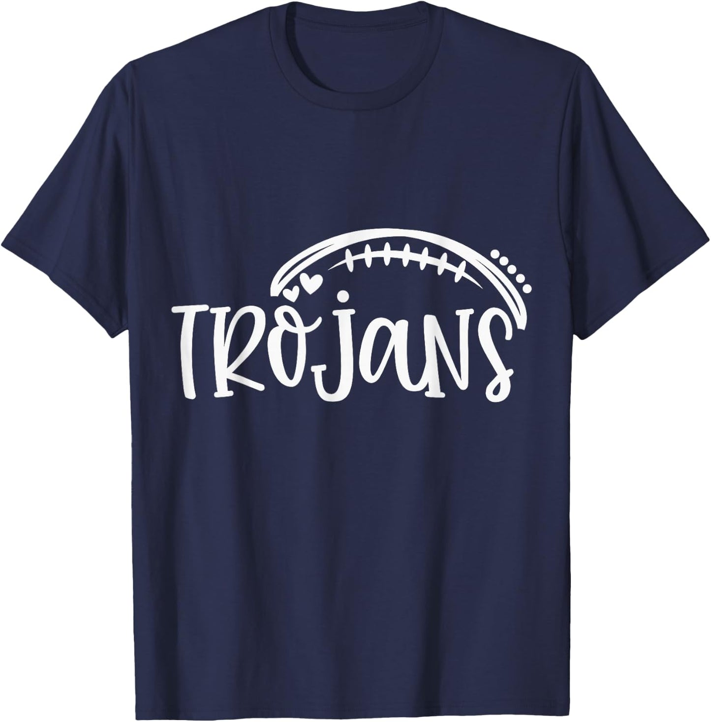 Trojans Pride Football School Spirit Game Day T-Shirt - T-Shirt | Navy
