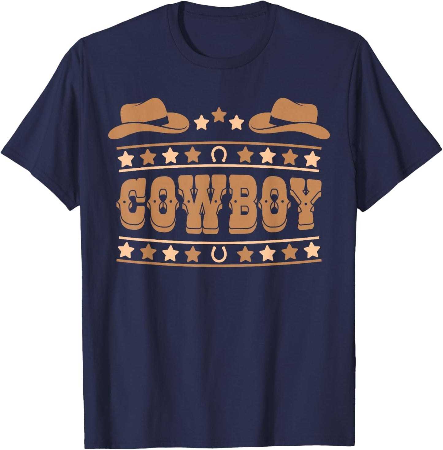 Cute Cowboy Outfit Rodeo Cowboy Western Men Boys Kids Cowboy T-Shirt - T-Shirt | Navy