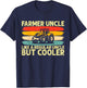 Farmer Uncle Design Tractor Farming Uncle T-Shirt - T-Shirt | Navy