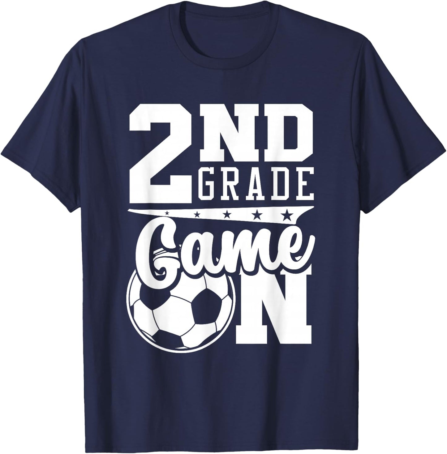 2nd Grade Game On Back To School Soccer Boy Second Grade T-Shirt - T-Shirt | Navy