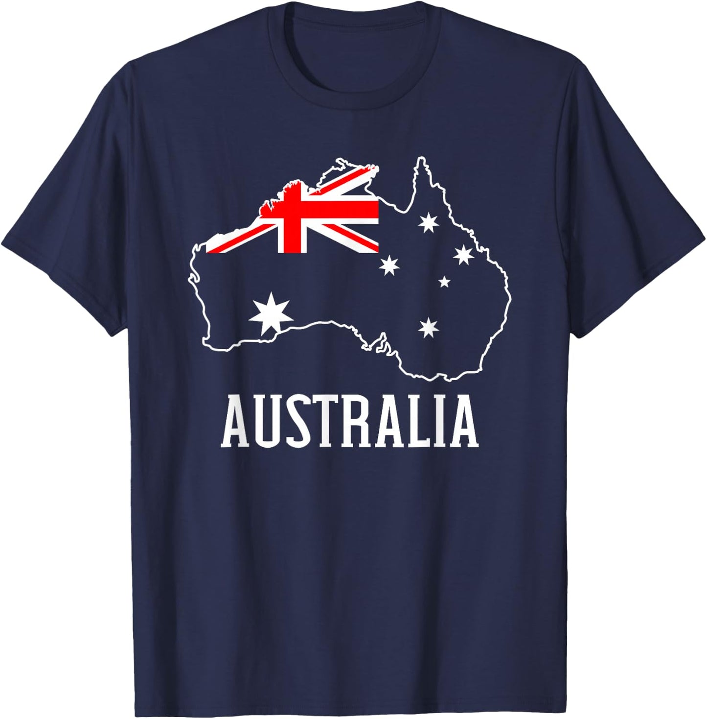 Australia Map Flag T-Shirt - T-Shirt | Navy
