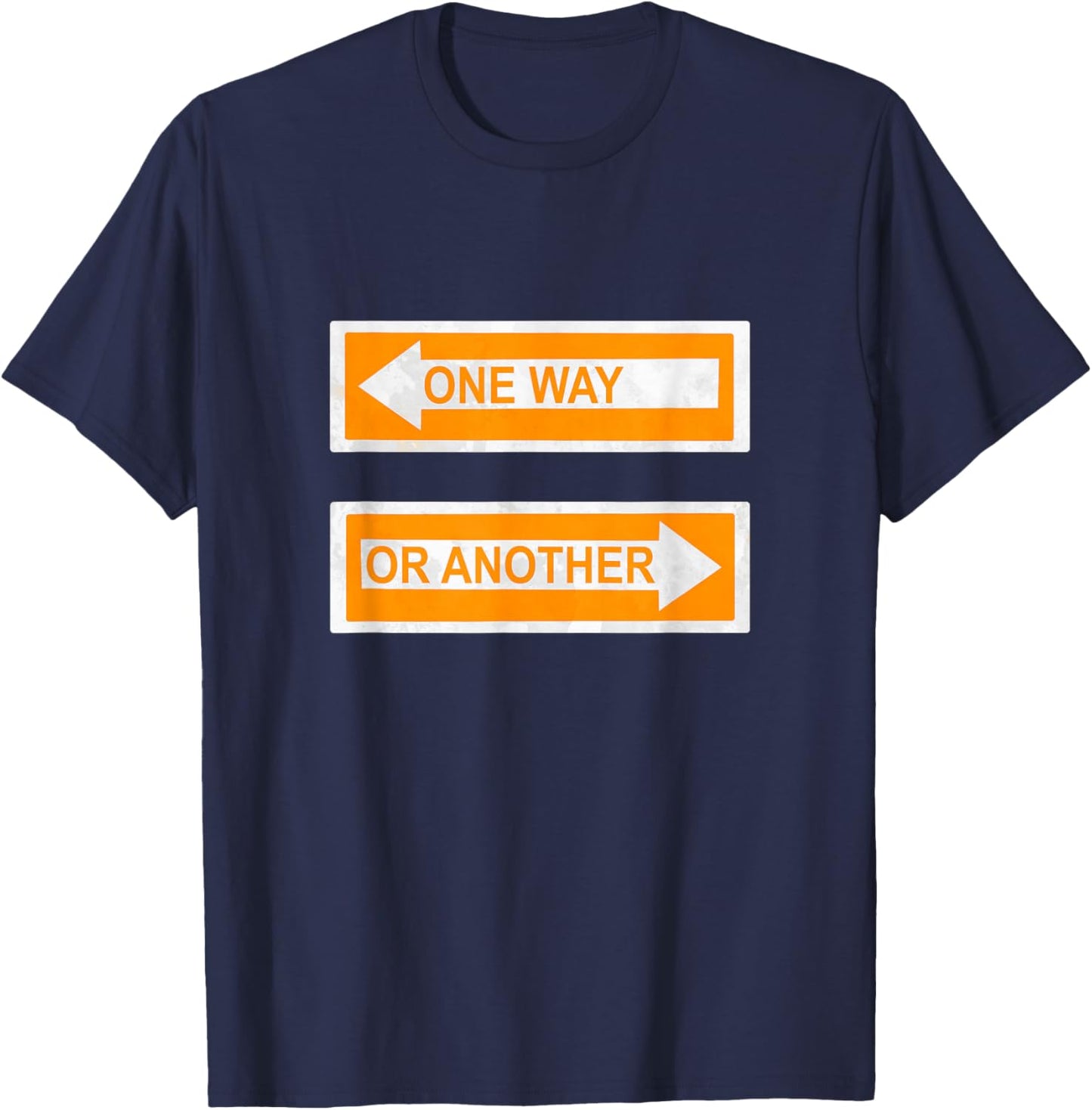 Orange Either Way Orange Graphic T-Shirt - T-Shirt | Navy
