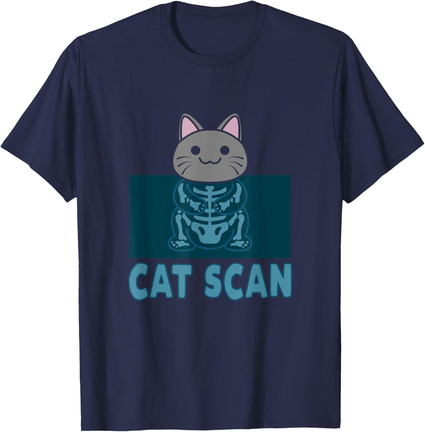 Cat Scan Funny Pun X-Ray Ct-Scan Technician Radiology T-Shirt - T-Shirt | Navy