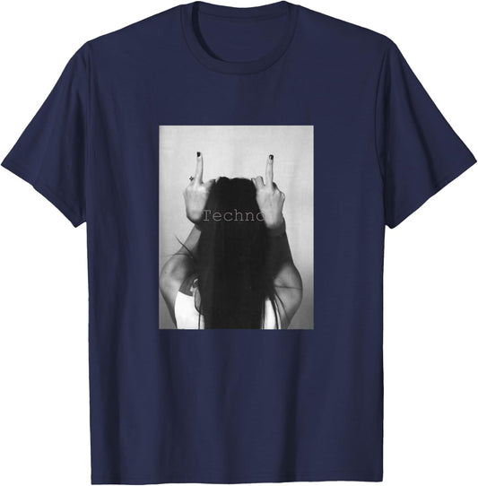 Hot Techno , Sexy Design, Techno Rave T-Shirt - T-Shirt | Navy