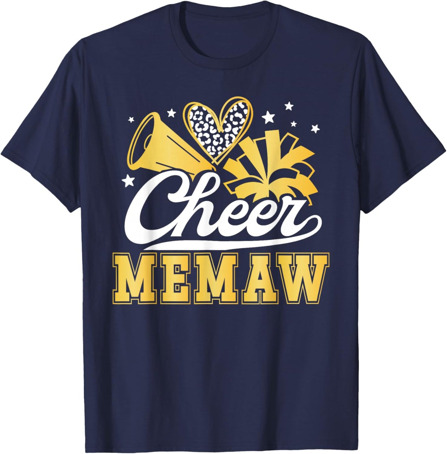 Cheer Memaw Of A Cheerleader Memaw Cheerleading Memaw T-Shirt - T-Shirt | Navy