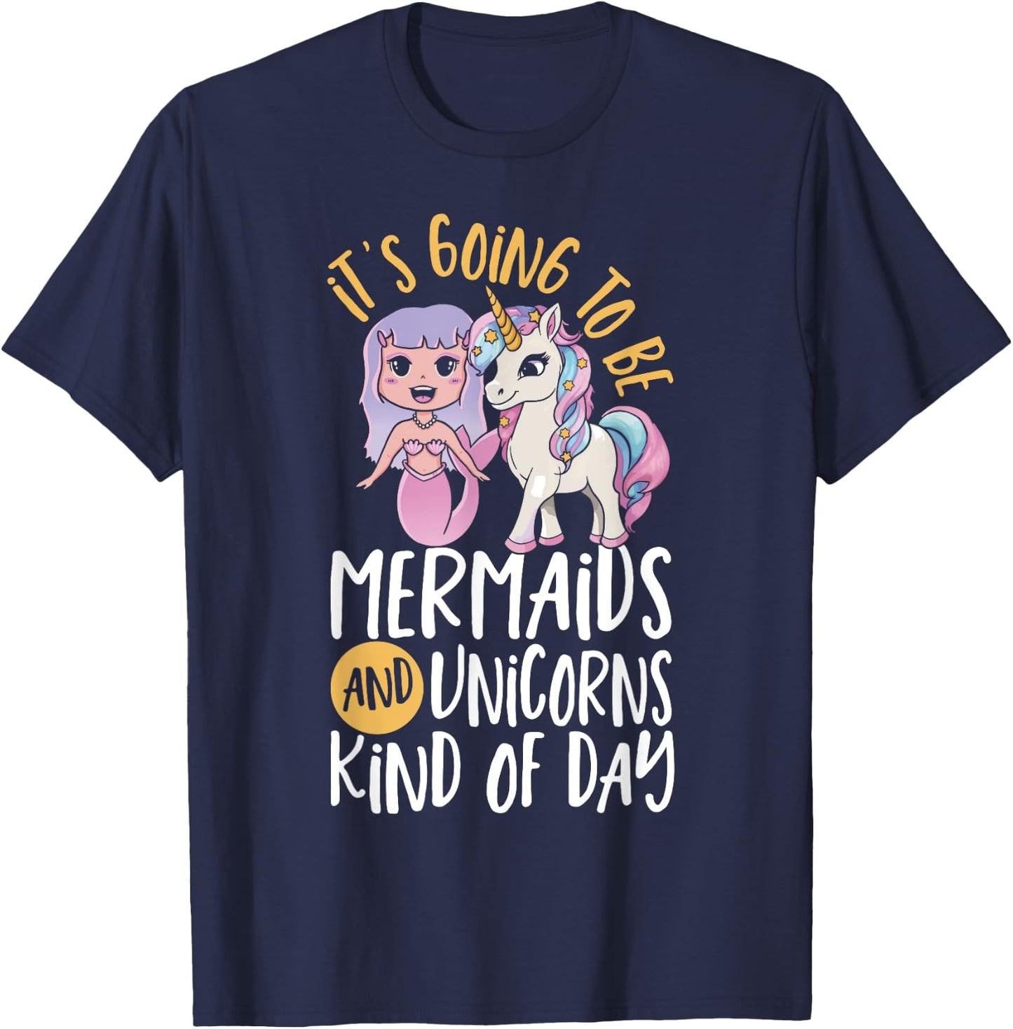 Unicorn Mermaid Funny Mermicorn Women Crazy Day Unicorn T-Shirt - T-Shirt | Navy