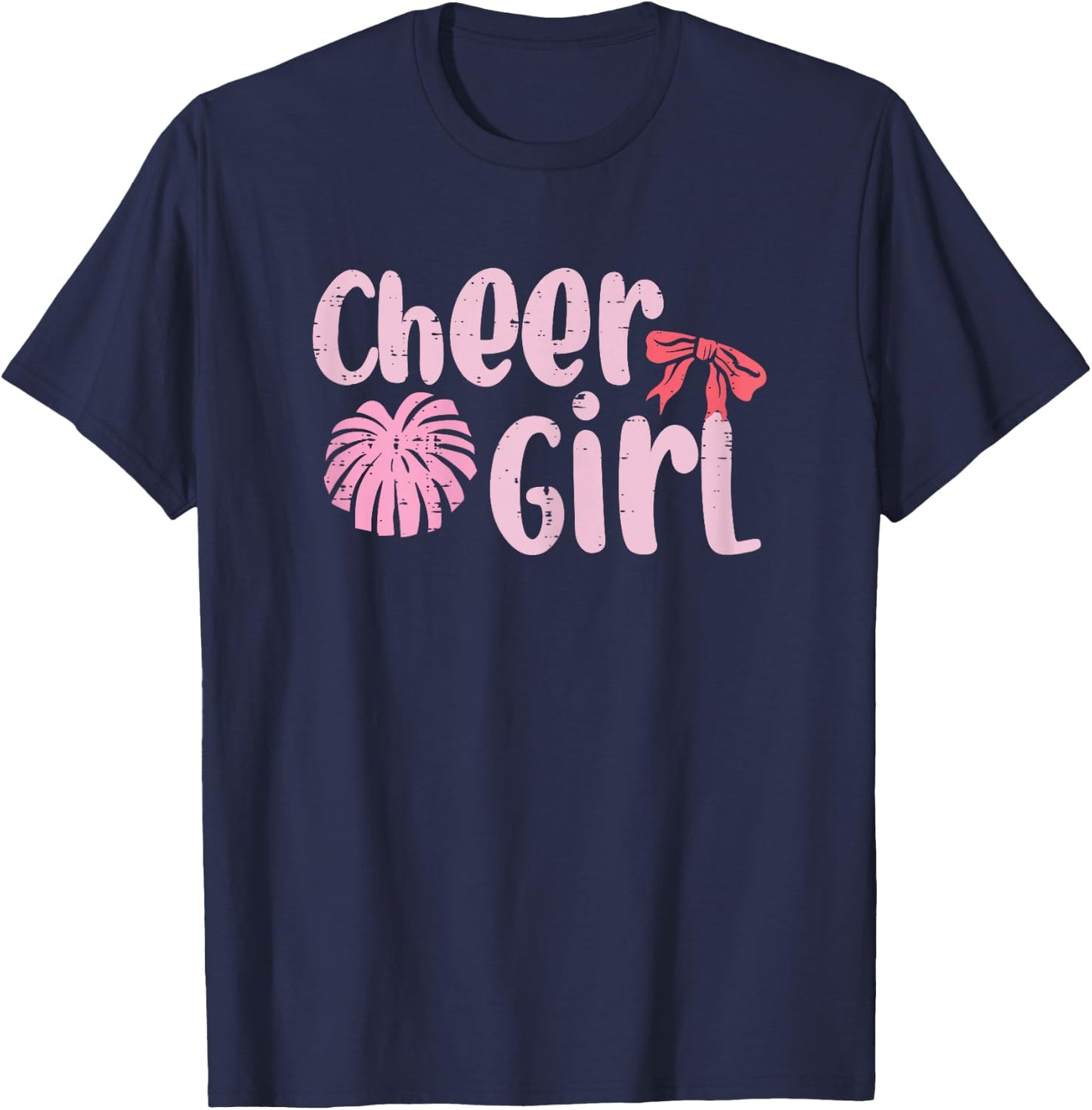 Cheerleading Cheer Girl Cheerleader Girls Kids Youth Women T-Shirt - T-Shirt | Navy