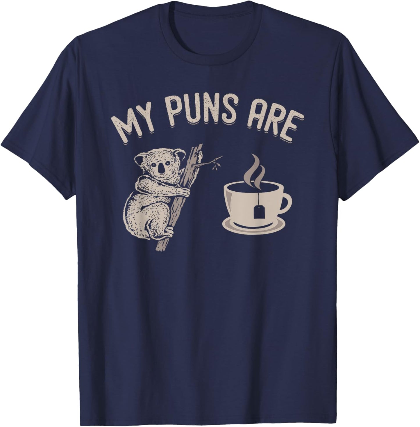 Quality Puns - My Puns Are Koala Tea T-Shirt - T-Shirt | Navy