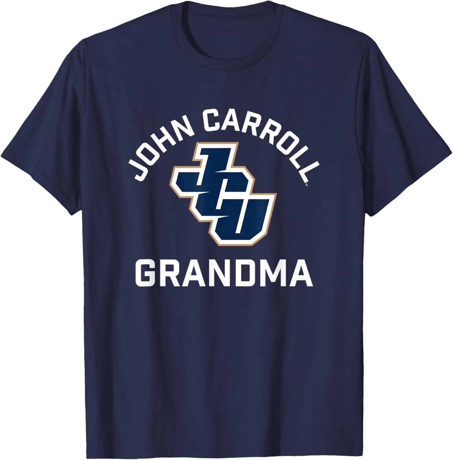 John Carroll University Blue Streaks Arched Grandma T-Shirt - T-Shirt | Navy
