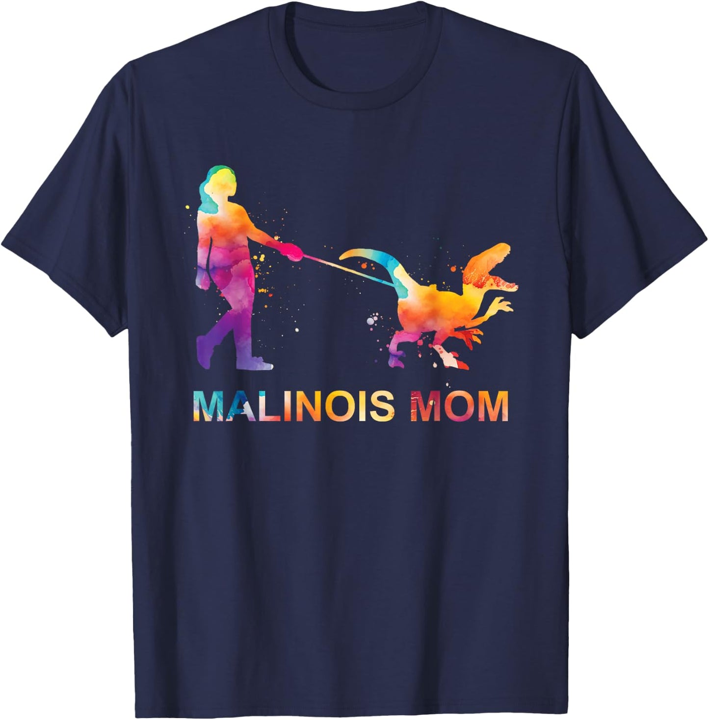 Belgian Malinois Mom Funny Maligator Mama T-Shirt - T-Shirt | Navy