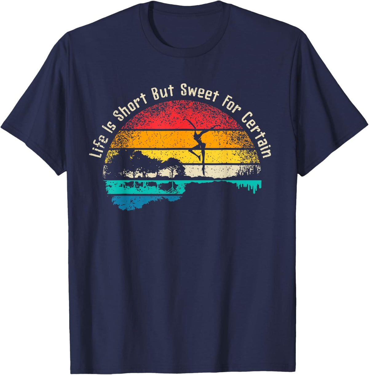 Life Is Short Guitar But Sweet For Certain T-Shirt - T-Shirt | Navy