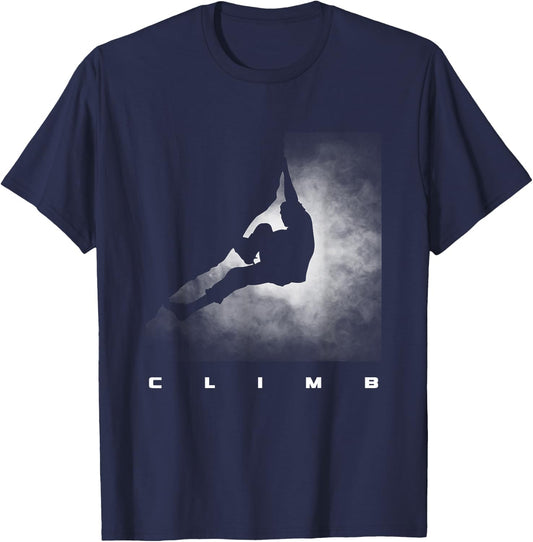 Rock Climbing Clothing - Rock Climbing T-Shirt - T-Shirt | Navy