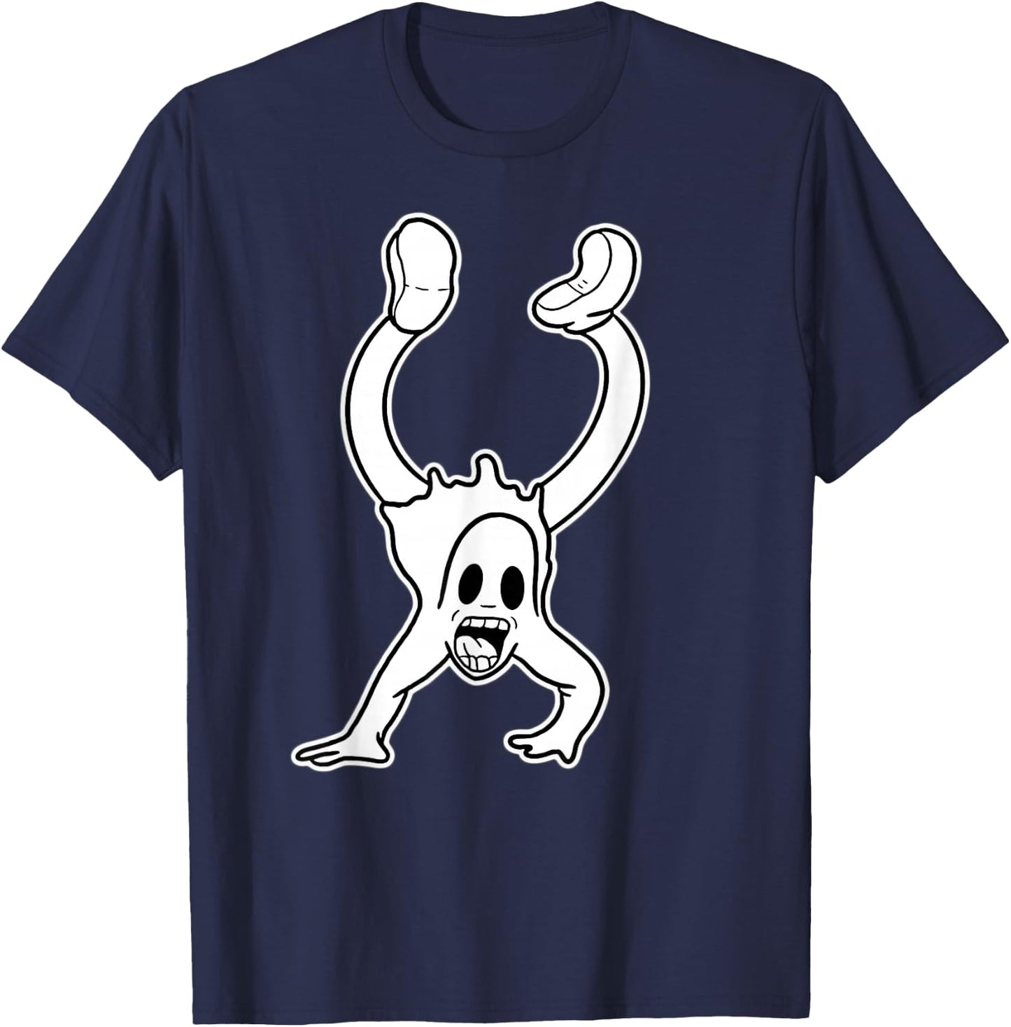 Spooky Ghost Clown Koko Handstand Vintage Cartoon T-Shirt - T-Shirt | Navy