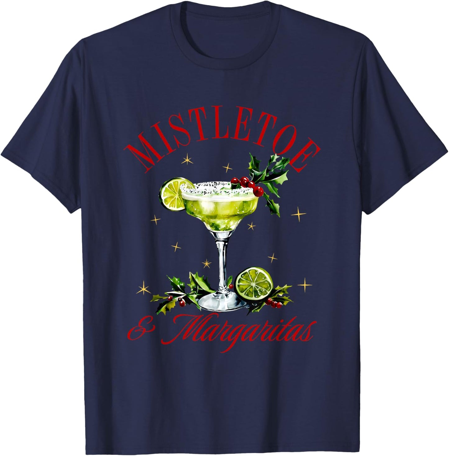 Mistletoe & Margaritas Apparel T-Shirt - T-Shirt | Navy