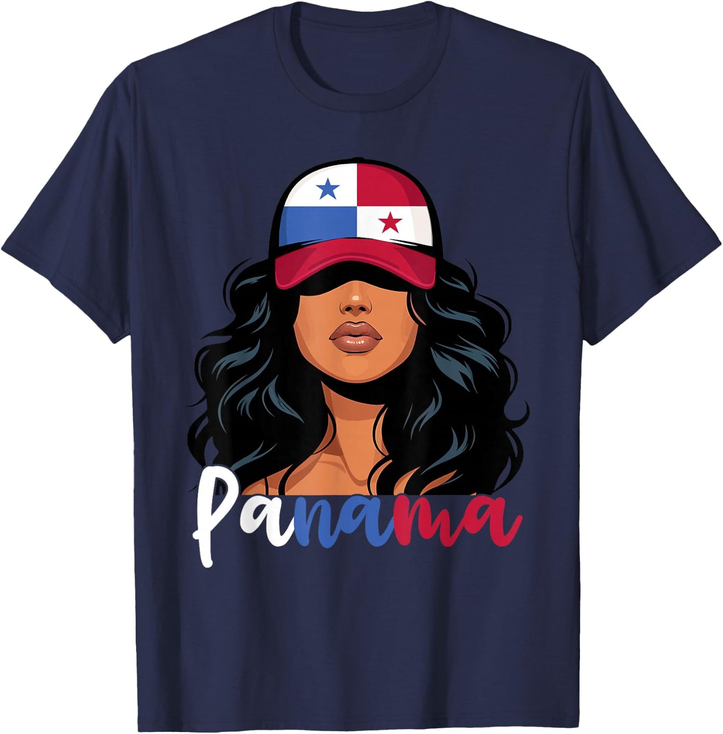 Panamanian Girl Panama Flag Proud Panameña Women T-Shirt - T-Shirt | Navy